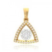 Beautifully Crafted Diamond Pendant Set with Matching Earrings in 18k gold with Certified Diamonds - PDD10102